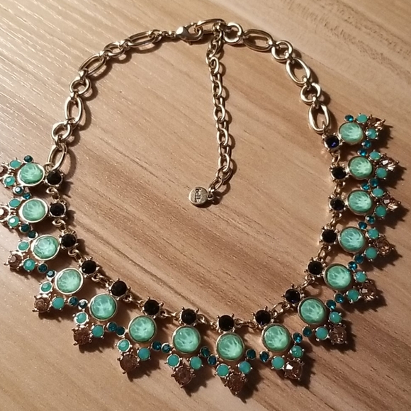 NWOT Bella Jack Aqua Statement Collar Necklace - Picture 2 of 3
